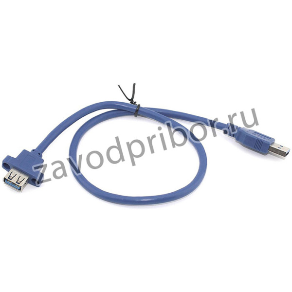 Кабель USB 3.0 для монтажа на корпус папа-мама с отверстиями под болты тип В 0,5 м