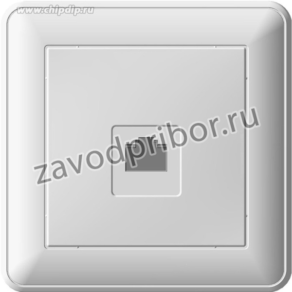 Wessen 59 Белый Розетка компьютерная одинарная RJ45 категория 5e (в сборе с рамкой)