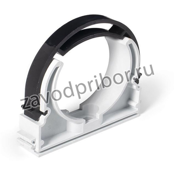 Держатель для труб (клипса) d50мм с фиксатором (уп.100шт) Fortisflex 44652