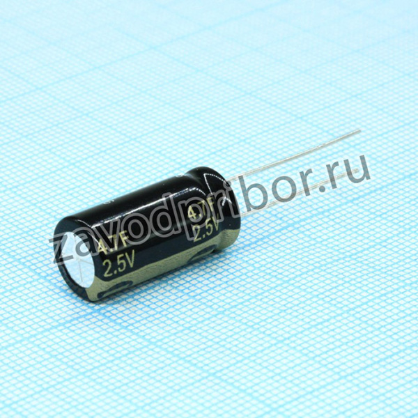 EECHZ0E475, (2.5V 4.7F /10*20/70°C), Ионистор 4.7F 2.5V -20% to 40% радиальные выводы 5mm 1000h 70C