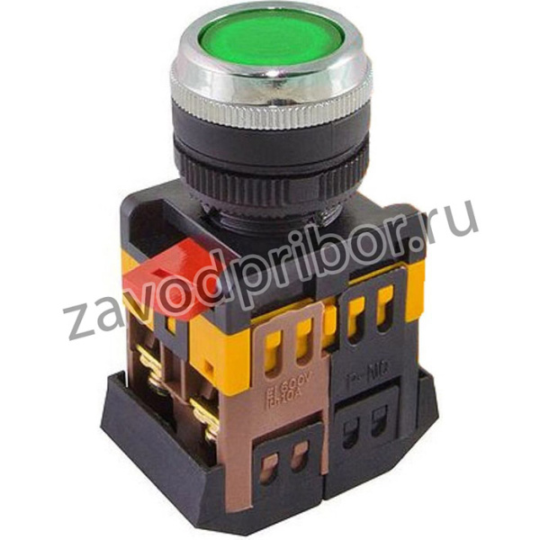 Кнопка ABLFS-22 зеленый, d22мм, неон/230В, 1з 1р SQ0704-0009