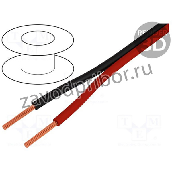 TSK-51-10, Кабель для громкоговорителей, 2x0,5мм2, многопров, CCA, ПВХ, 10м