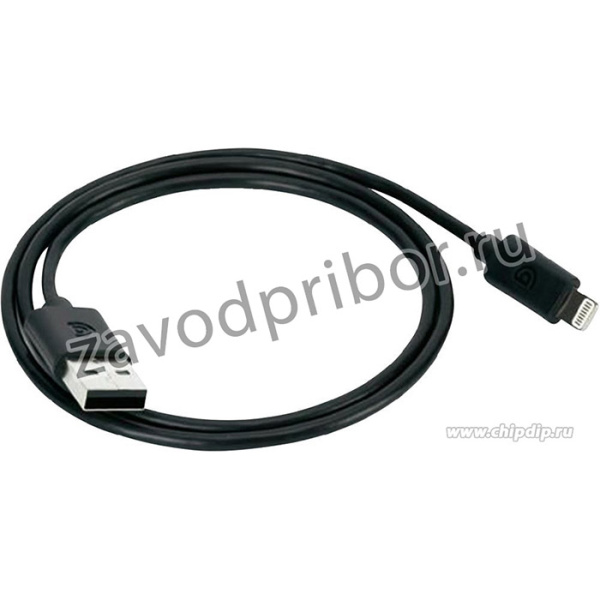 PL1376, Кабель USB-Lightning для Apple Iphone, черный, 1м
