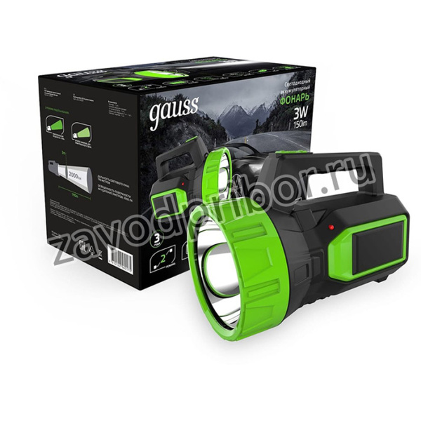Фонарь прожекторный модель GFL604 3W 150lm lead acid 900mAh LED 1/10/40 GF604