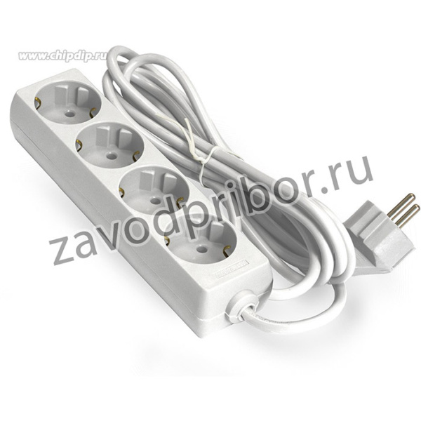 Удлинитель ExeGate ECE-4-5W (4 евророзетки с заземлением, 5м, белый)
