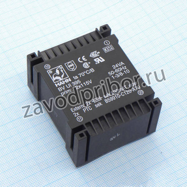 BV UI 395 0099, (24W 2x18V 2x666mA 2*115V), Трансформатор питания 24ВА 2*115В, 2*18В, 2*666мА 70/B (45)