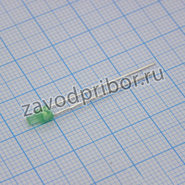 L-1394GDT, Светодиод 2мм/зеленый/ 568нм/3-5мкд/70°
