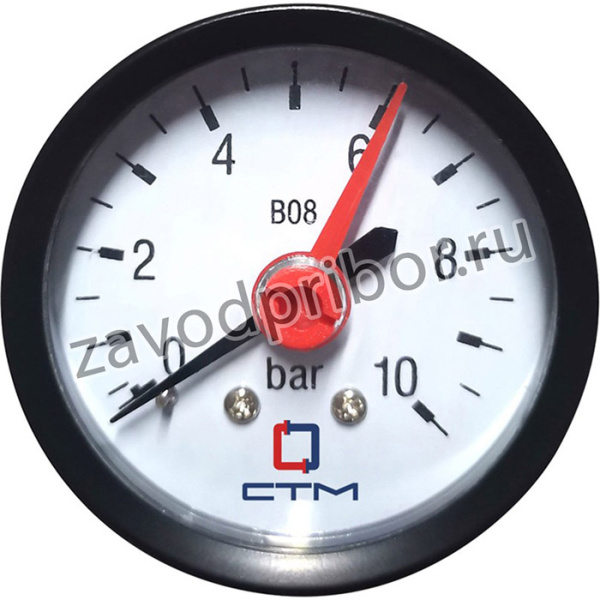 Манометр аксиального подключения 1/4, измерение до 10 бар CPM14A10