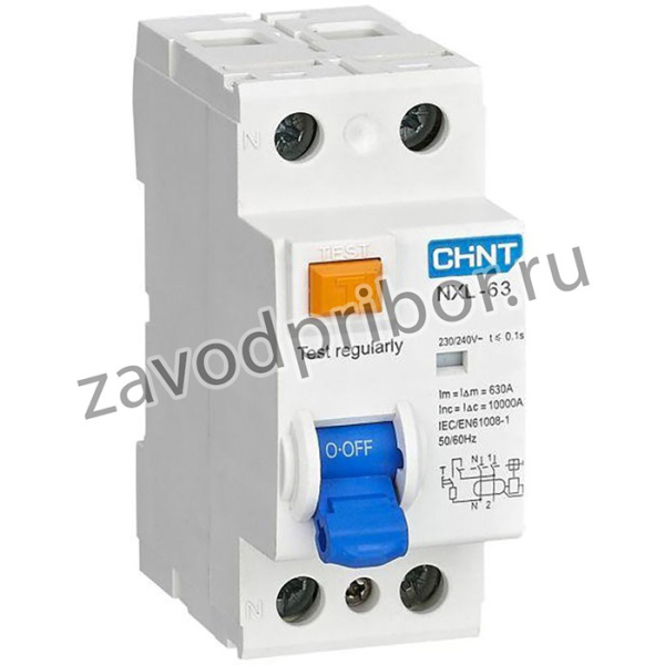 Выключатель дифференциального тока (УЗО) 1п+N 40А 30мА тип AC 6кА NXL-63 (R) CHINT 280723