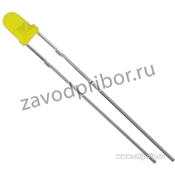 L-7104LYD (L-934LYD), Светодиод желтый 60° d=3мм 2мКд 588нМ