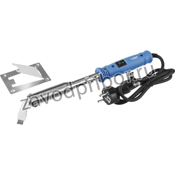 Паяльник ЗУБР 55301-300 профессионал с выкл пластмассовой рукояткой и долговечным жалом 300Вт клин