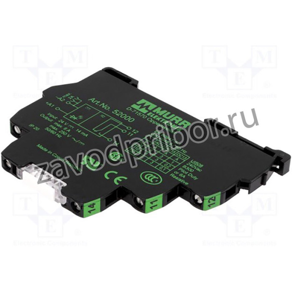 52000, Реле: интерфейсное, SPDT, Uобмотки: 24ВDC, 6А, 6A/250ВAC, 6A/20ВDC