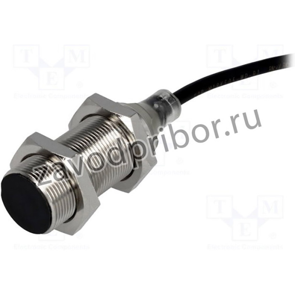 E2BM18KS05WPB12M, Датчик индуктивный, 10-30ВDC, М18, Подключение провод 2м, IP67