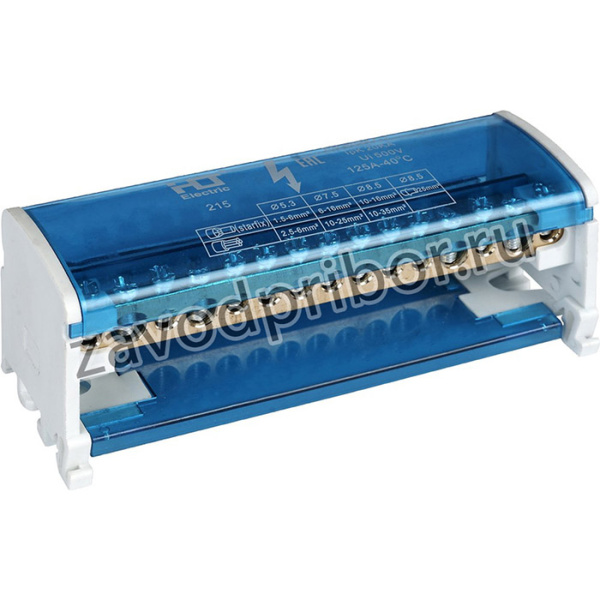 Шина на DIN-рейку в корпусе (кросс-модуль) L+PEN 2*15 081-06-03/081-06-003 HLT