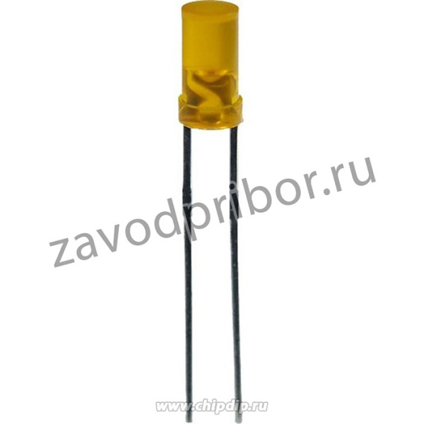 L-483EDT, Светодиод цилиндрический оранжевый 100° d=5мм 7мКд 625нМ (OBSOLETE)