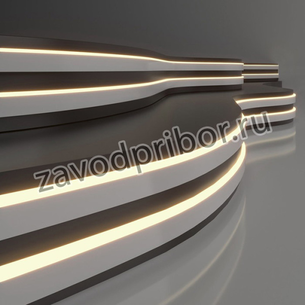 24V 10W 120Led 2835 IP65 / Гибкий неон 120Led 10W IP65 3300K с боковым свечением теплый белый, 5 м