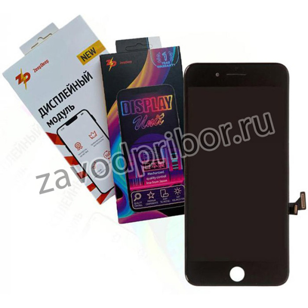 Дисплей (экран) ZeepDeep в сборе с тачскрином для iPhone 7 plus черный с абсорбирующей прокладкой