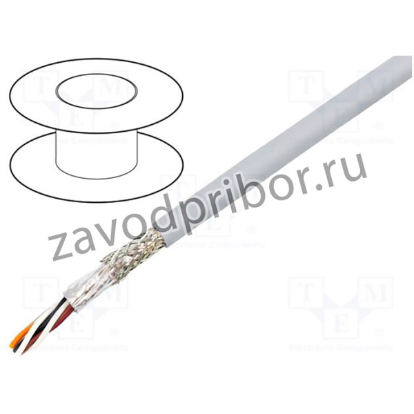 78372-SL005, Провод, EcoCable Mini, 2x2x24AWG, MPPE, темно-серый, 300В, 30,5м