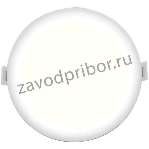 06-17 Светодиодная панель встраиваемая круглая 220В, 10Вт, 800Лм, CRI:80Ra, Ф120/85,алюминиевый корп