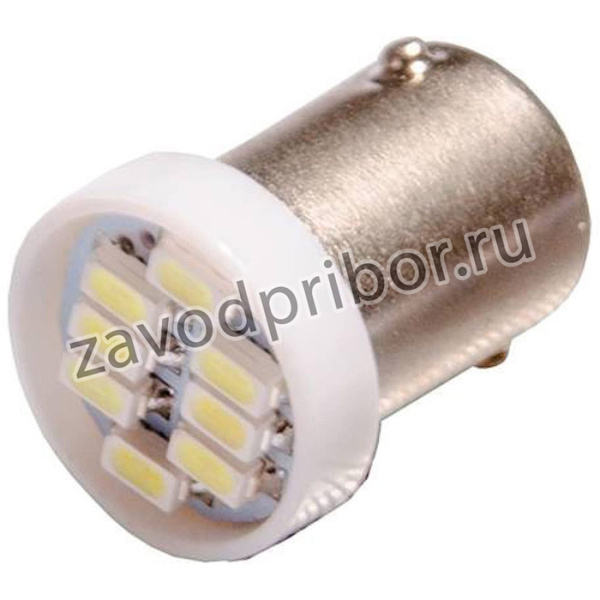 Автолампа диод T8.5 T4W 8 SMD диодов BA9s 1-конт белая габариты S08201228
