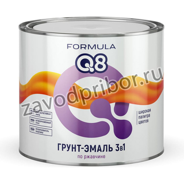 ГРУНТ- ЭМАЛЬ ПО РЖАВЧИНЕ FORMULA Q8 СЕРАЯ 1,9 КГ 52038