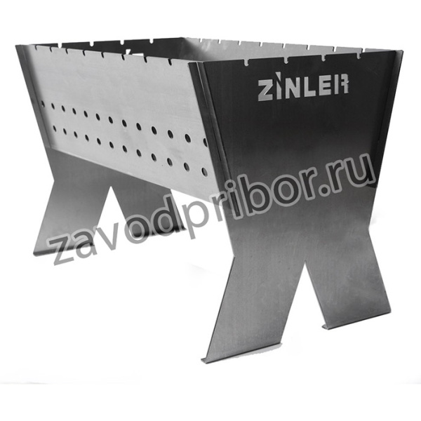 Мангал ZINLER разборный 300х300х496мм, сталь 1,8мм, вес 7кг (МРЗ-1)