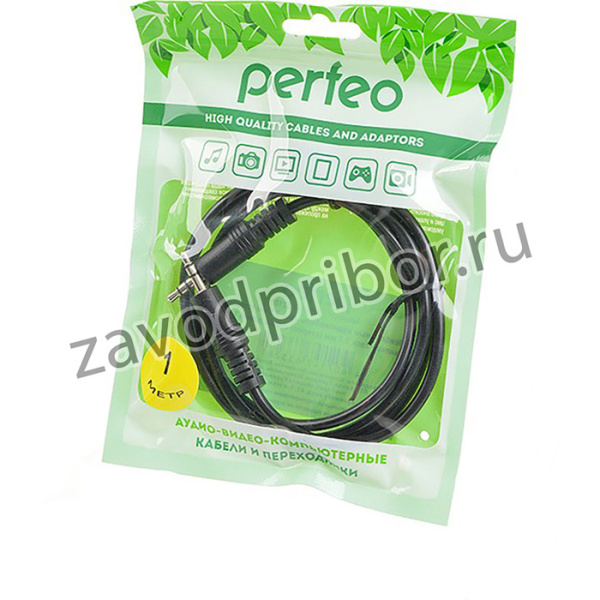 PERFEO J2101 Jack 3.5 мм (стерео) вилка - Jack 3.5 мм (стерео) вилка, длина 1 м. BL1, Аудио кабель