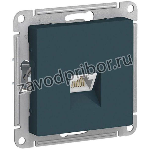 Розетка компьютерная AtlasDesign RJ45 кат.5E механизм изумруд SE ATN000883