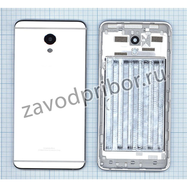 Задняя крышка для Meizu M5 Note серебристая