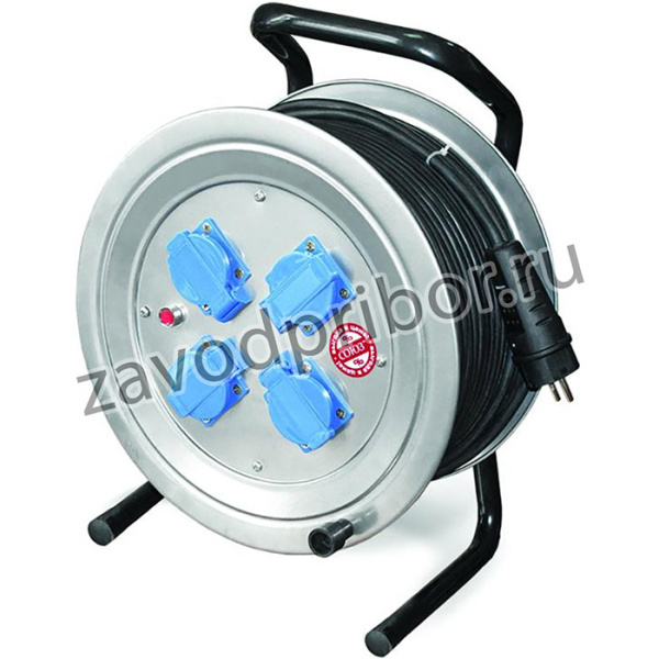 Удлинитель на метал. катушке 4х30м с заземл. 16А IP44 4кВт КГ с защ. крышкой Союз 481S-4003.