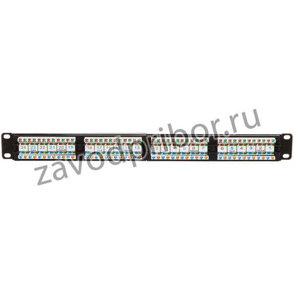 TWT-PP24UTP/6, Патч-панель 19 , 24 порта RJ-45, категория 6, UTP, 1U, PP24UTP/6