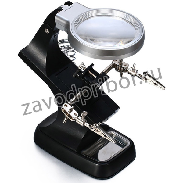 Настольная лупа третья рука - стенд для пайки, 3X/4,5Х, LED подсветка PL4438