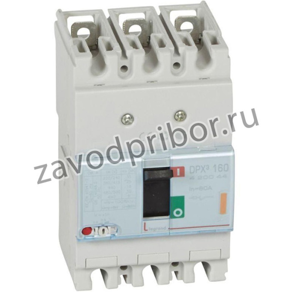 Legrand 420044, Авт. выкл. DPX3 160 3Р 80А 25кА