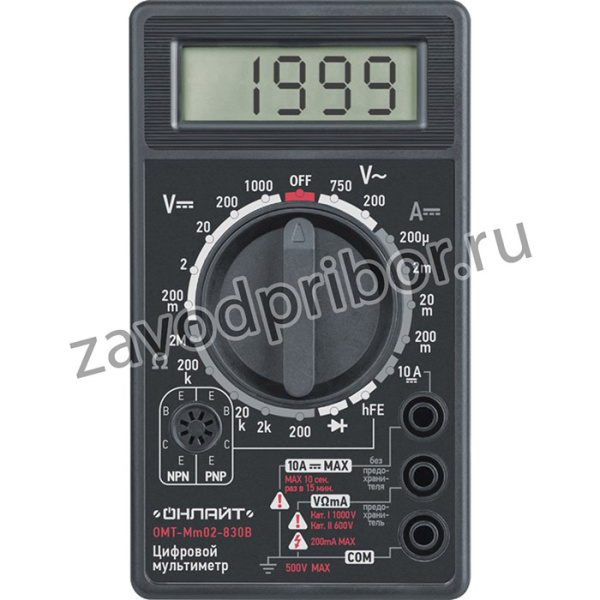Мультиметр ОНЛАЙТ 82 971 OMT-Mm02-830B (830B)