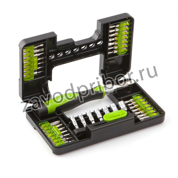 786137 Отвёртка цанговая для точных работ с битами 1/8'', 37 предм.