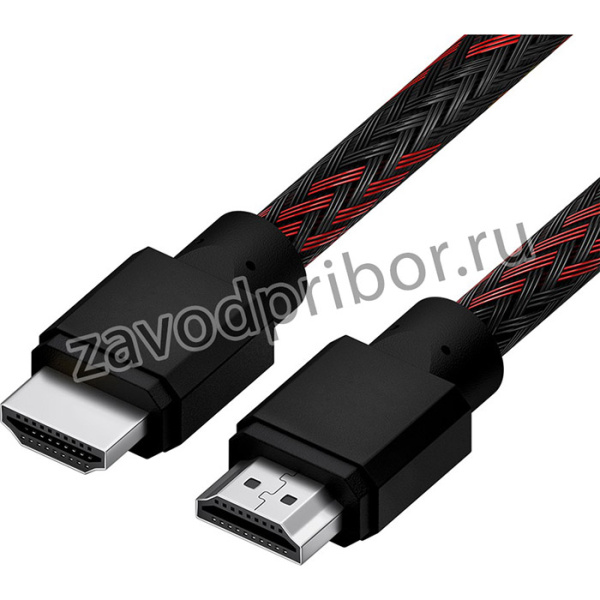 4PH-R90009, Кабель 0.5m HDMI 2.0, BICOLOR черно-красный нейлон, Ultra HD, 4K 60 fps 60Hz/5K*30Hz, 3D, AUDIO, 18.