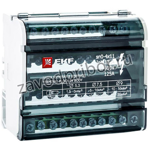 Шина нулевая в корпусе 4х11 EKF sn0-4x11