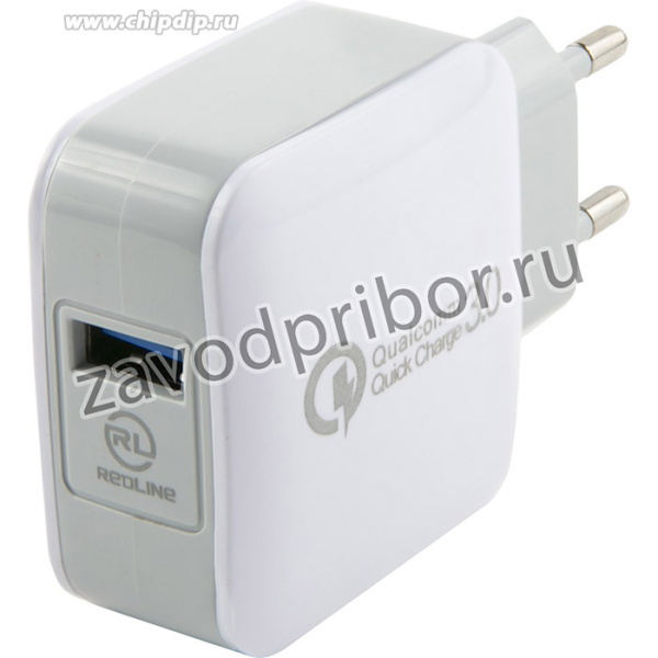 СЗУ Red Line Tech USB QC 3.0 (модель NQC-4), белый