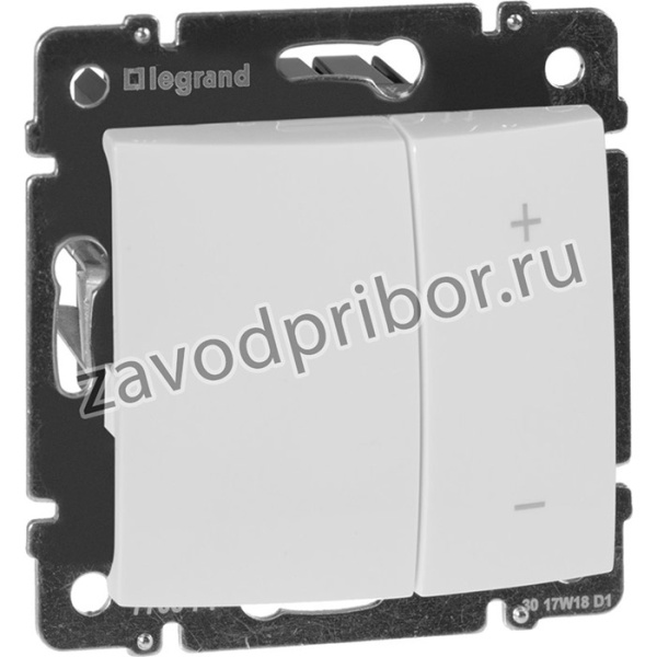 770074, VALENA Светорегулятор 4-кнопочный в рамку белый 600Вт