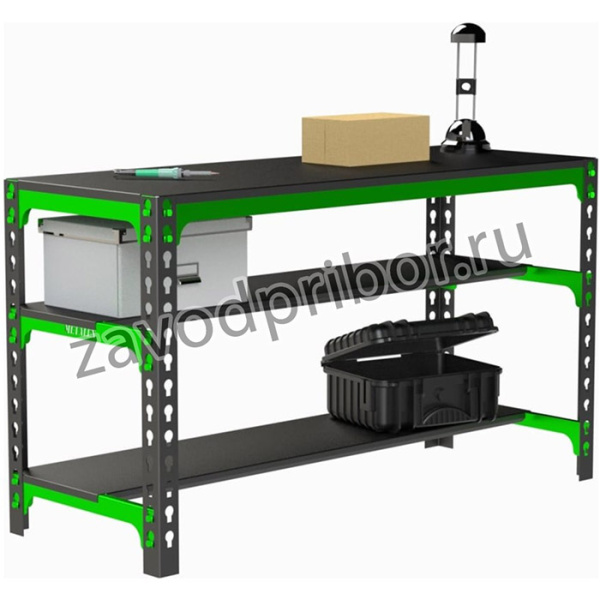 Металлический стол Metalex 750x1100x600 (две полки) SMMPII751160