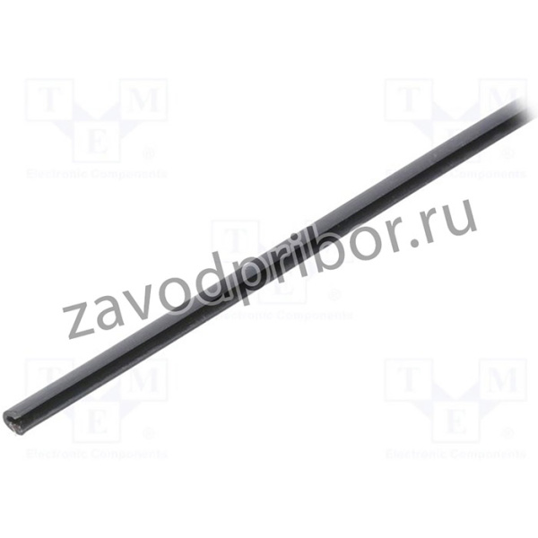RAYRIM-NR7-0-STK, Защитная кромка, полиолефин, L: 1,2м, черный, H: 6мм, с клеем