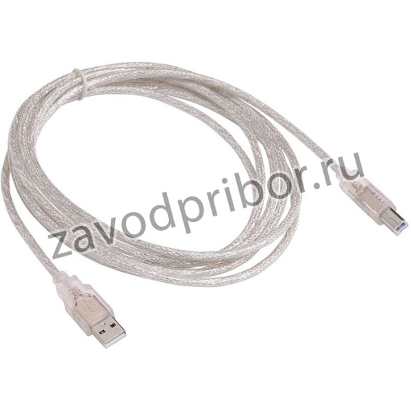 Кабель Buro USB2.0-AM/BM-3-TRANS USB A(m) USB B(m) 3м прозрачный