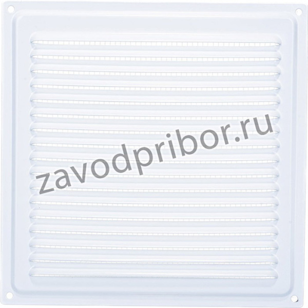 Решётка металлическая с сеткой 200x200ВРС, белая