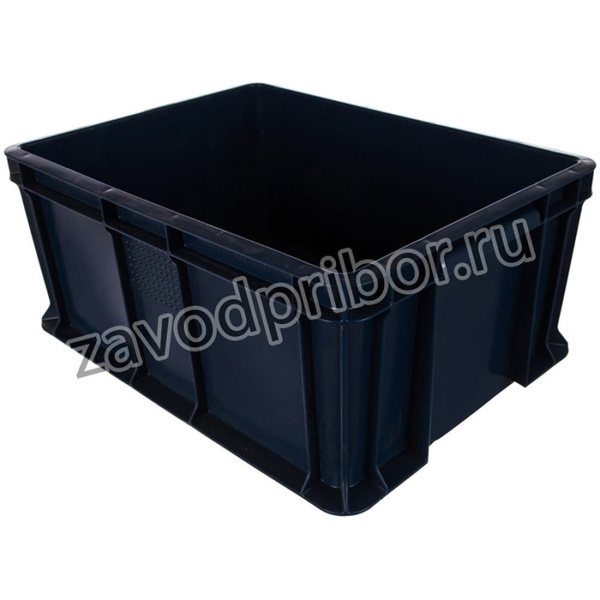 Ящик п/э 400x300x180 мм сплошной синий 18636
