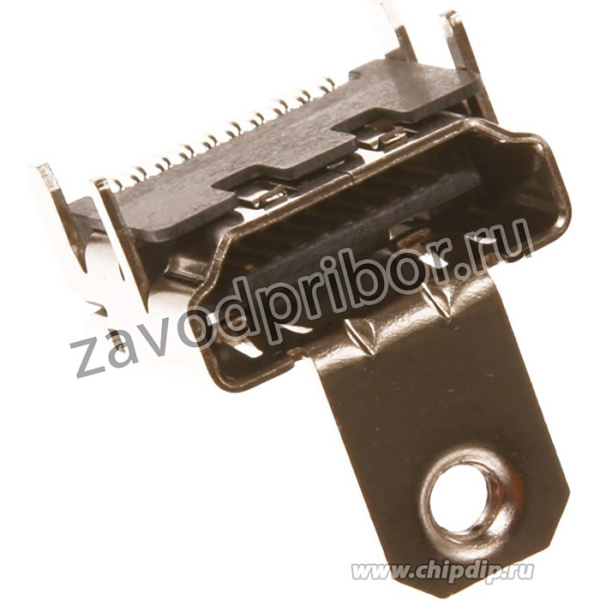 HDMI-19R (DS1115-B-N-0), Розетка с креплением 19pin на плату (SMD) (OBSOLETE)