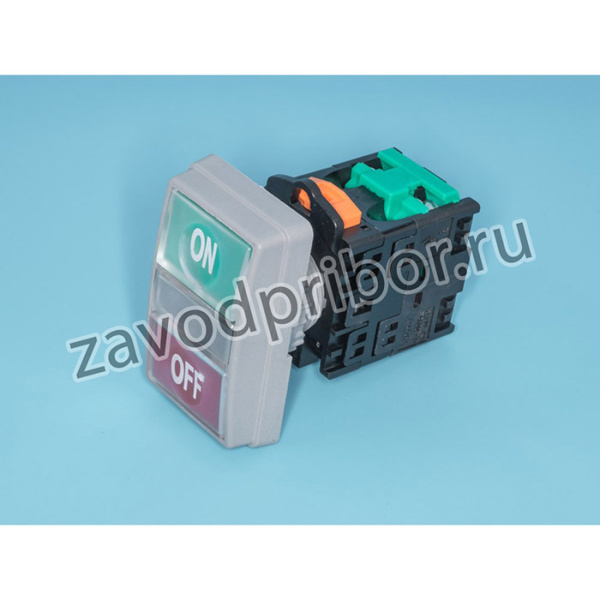 TN2IT2WN-1AB, Кнопка управления двойная, с подсветкой,без фиксации, 58х36 мм, НЗ/НР, зеленая/красная
