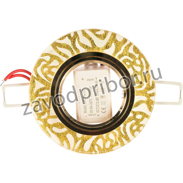 Светильник Backlight Кругл. Золотой узор/Золото, Gu5.3, LED 2700K SQBL064