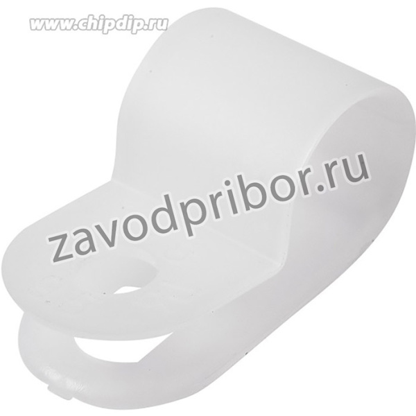 07-4409, Кабельная скоба под винт 9 мм, белая, упаковка 50 шт.