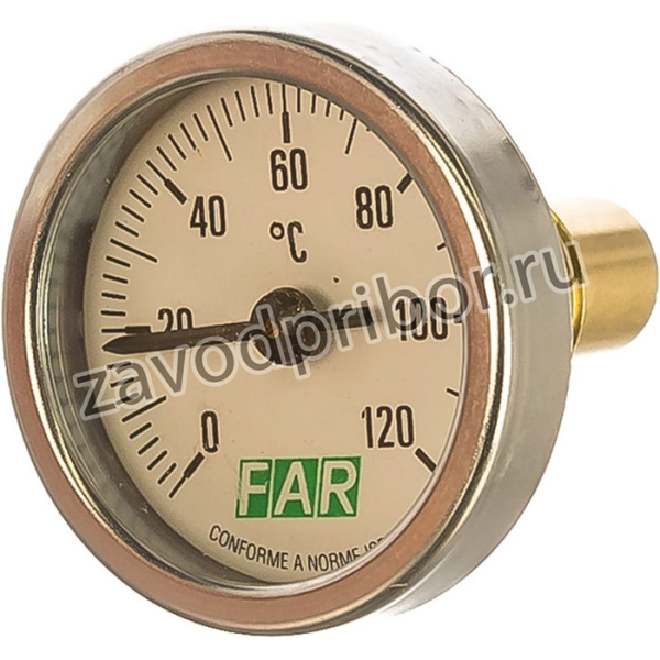 Термометр 0-120C, зонд 36 мм,O 40 мм, торцевое соединение 3/8" FA 2650