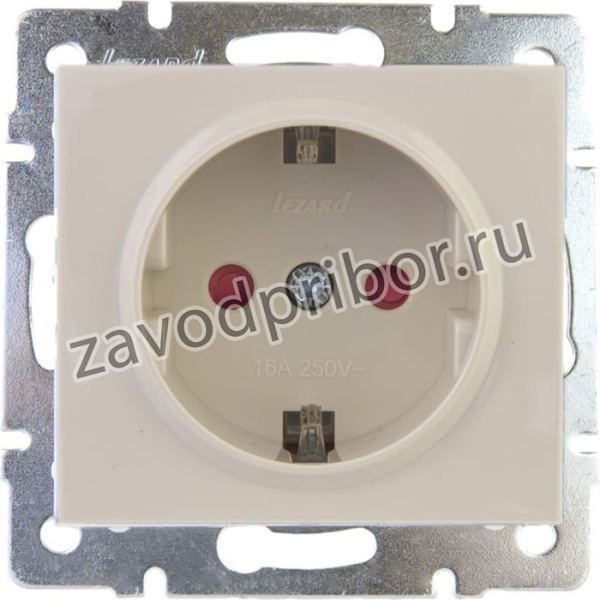 RAIN Розетка с защитой от детей керамика крем 703-0388-124